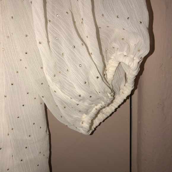 Elle creamy white peasant top - Picture 4 of 7